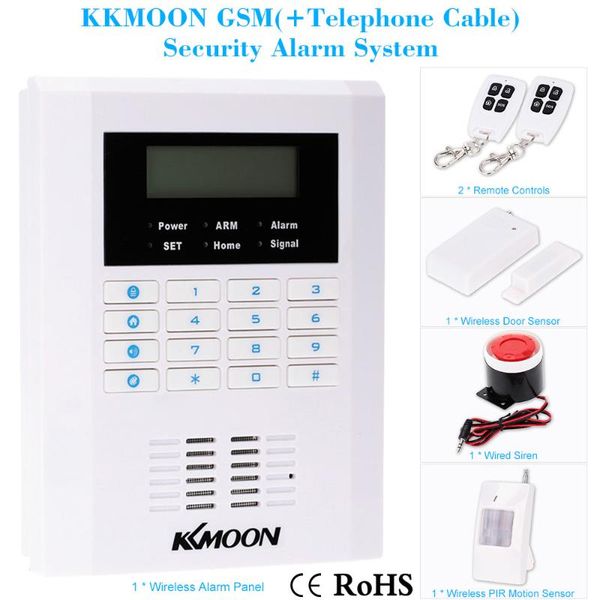 alarm systems kkmoon 433mhz wireless gsm pstn sms home burglar security secure and reliable system detector sensor kit remote control
alarm systems kkmoon 433mhz wireless gsm pstn sms home burglar security secure and reliable system detector sensor kit remote control