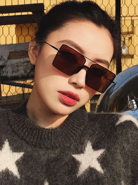 square gimmax qingmo korean sunglasses women's chaoren street p sunglasses 2020 new uv protection, White;black
square gimmax qingmo korean sunglasses women's chaoren street p sunglasses 2020 new uv protection, White;black