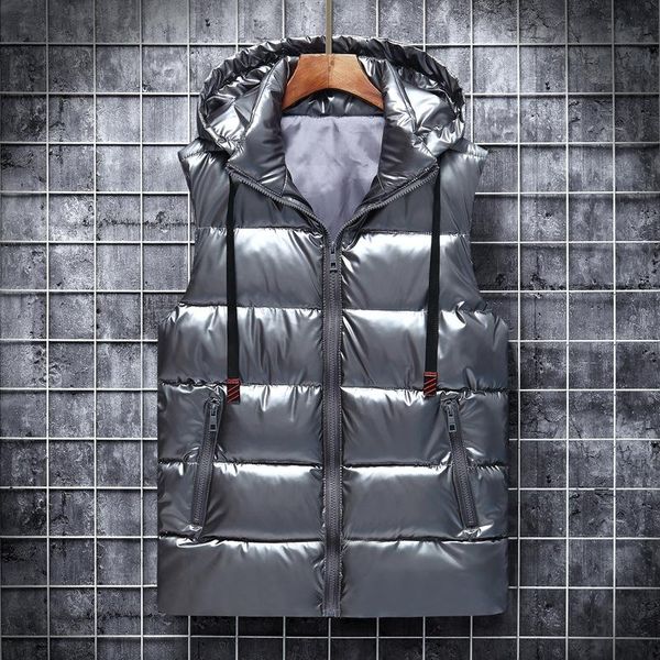 grey waistcoat men hat detachable autumn winter casual vests for men warm down vest with hood sleeveless coat, Black;white
grey waistcoat men hat detachable autumn winter casual vests for men warm down vest with hood sleeveless coat, Black;white