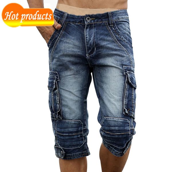 2020 biker new retro-washed old multi-pocket seven-point denim male jeans size29-40 kyjm, Blue
2020 biker new retro-washed old multi-pocket seven-point denim male jeans size29-40 kyjm, Blue