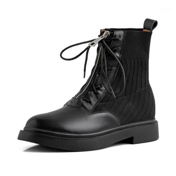 boots female genuine cow leather woman patchwork shoes ankle black footwear lace-up knitting stitching heels riding normal size1
boots female genuine cow leather woman patchwork shoes ankle black footwear lace-up knitting stitching heels riding normal size1