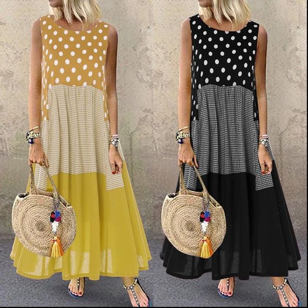 bohemian printed maxi dress womens ruffle sundress 2021 zanzea casual sleeveless polka dot tank vestidos female patchwork robe, Black;gray
bohemian printed maxi dress womens ruffle sundress 2021 zanzea casual sleeveless polka dot tank vestidos female patchwork robe, Black;gray