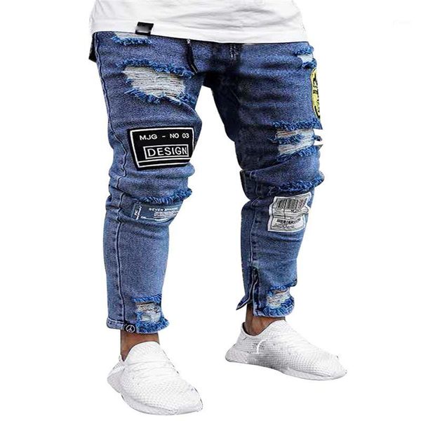 breathable men ripped jeans autumn winter clothes male personalized badge mid waist elastic slim long ripped trousers male jean1, Blue
breathable men ripped jeans autumn winter clothes male personalized badge mid waist elastic slim long ripped trousers male jean1, Blue