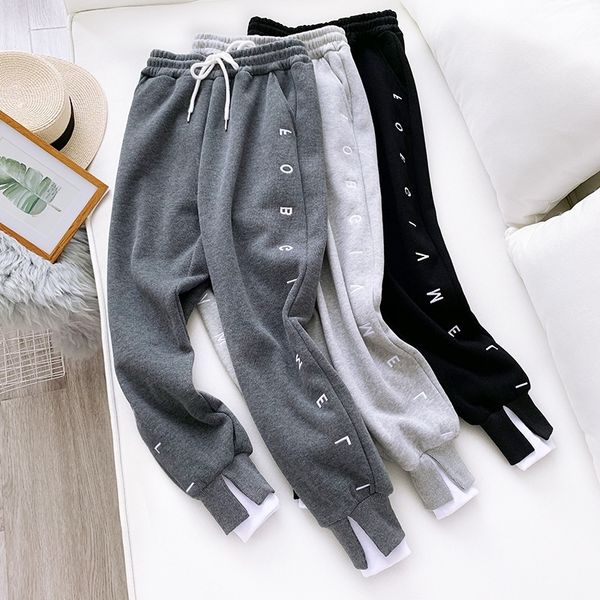 thick fleece elastic waist women harem pants drawstring winter warm carrot pants letter printed streetwear joggers trousers y200114, Black;white
thick fleece elastic waist women harem pants drawstring winter warm carrot pants letter printed streetwear joggers trousers y200114, Black;white
