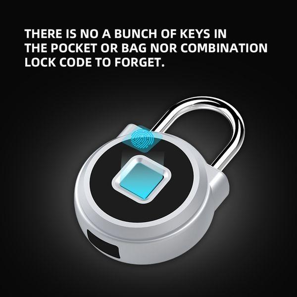 smart electronic padlock lock keyless rechargeable door padlocks portable anti-theft fingerprint lock for bag drawer suitcase
smart electronic padlock lock keyless rechargeable door padlocks portable anti-theft fingerprint lock for bag drawer suitcase