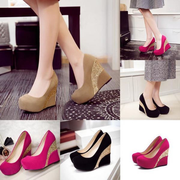 chimizhai shoes woman wedge heels 11cm autumn pumps women spring shoes bling party platform dress pumps my4361, Black
chimizhai shoes woman wedge heels 11cm autumn pumps women spring shoes bling party platform dress pumps my4361, Black