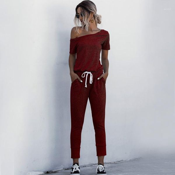 women's jumpsuits & rompers 2021 womens off shoulder jumpsuit summer solid black gray casual overalls long pants combination ladies jum, Black;white
women's jumpsuits & rompers 2021 womens off shoulder jumpsuit summer solid black gray casual overalls long pants combination ladies jum, Black;white