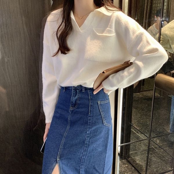rmyly new autumn 2020 solid color versatile style outerwear korean loose for v-neck sweater sweater lazy women sweatercoat x xwxeo kn, White;black
rmyly new autumn 2020 solid color versatile style outerwear korean loose for v-neck sweater sweater lazy women sweatercoat x xwxeo kn, White;black