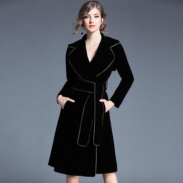 women's trench coats women clothes 2021 high-end atmosphere gold trim line coat solid color warm fashion velvetlong, Tan;black
women's trench coats women clothes 2021 high-end atmosphere gold trim line coat solid color warm fashion velvetlong, Tan;black