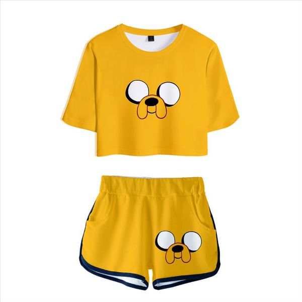 adventure time finn and jake the dog face two piece set summer cotton t shirt woman shorts and crop fashion, Gray
adventure time finn and jake the dog face two piece set summer cotton t shirt woman shorts and crop fashion, Gray