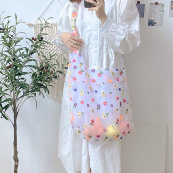 new ins organza large-capacity shoulder shopping bag lace mesh bag reusable foldable totes women clear storage handbag1
new ins organza large-capacity shoulder shopping bag lace mesh bag reusable foldable totes women clear storage handbag1