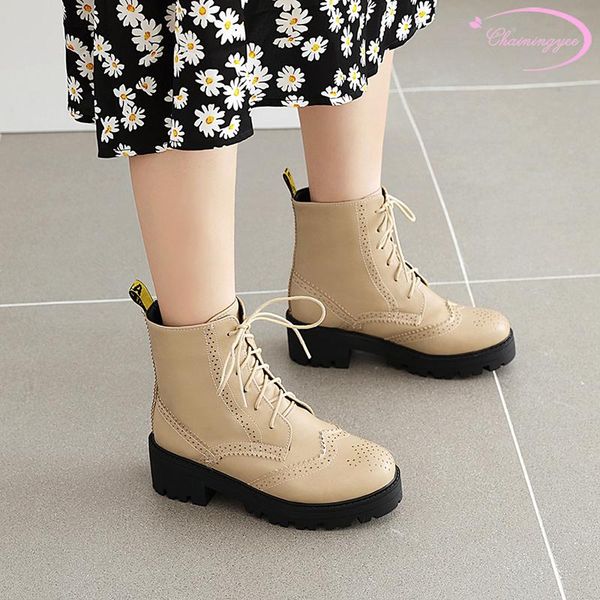 boots casual style round toe ankle boot fashion lace-up platform apricot black green medium heel chunky motorcycle women's shoes
boots casual style round toe ankle boot fashion lace-up platform apricot black green medium heel chunky motorcycle women's shoes
