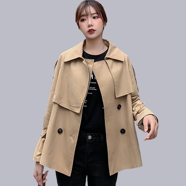 women's trench coats spring khaki short woman korean jacket casual loose windbreakers womens simple outwear female double breasted, Tan;black
women's trench coats spring khaki short woman korean jacket casual loose windbreakers womens simple outwear female double breasted, Tan;black