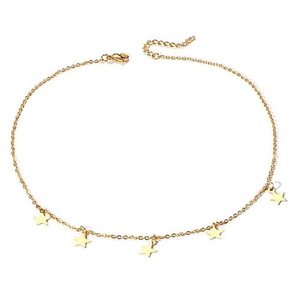 star charm choker necklaces for women stainless steel female party girls chian clavicle necklace street wear jewelry adjustable, Golden;silver
star charm choker necklaces for women stainless steel female party girls chian clavicle necklace street wear jewelry adjustable, Golden;silver