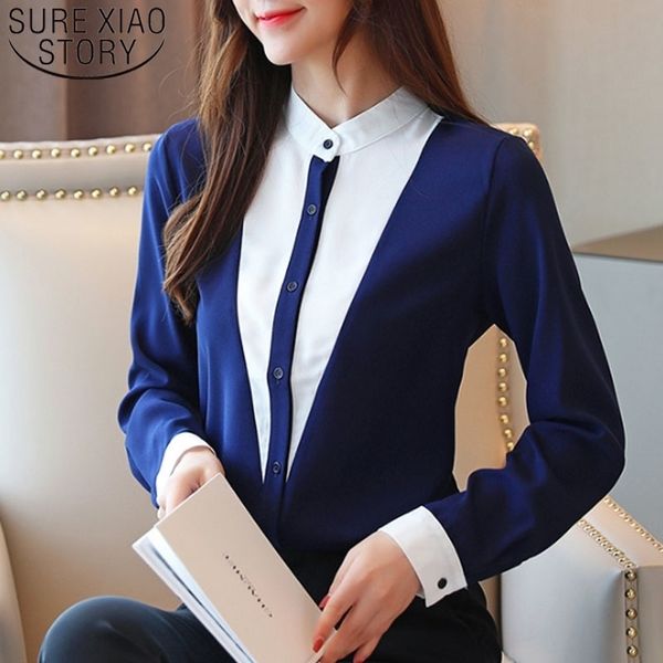 casual slim women clothing office ladies shirts fashion women chiffon blouses long sleeve stand collar women 6378 50 y200828, White
casual slim women clothing office ladies shirts fashion women chiffon blouses long sleeve stand collar women 6378 50 y200828, White