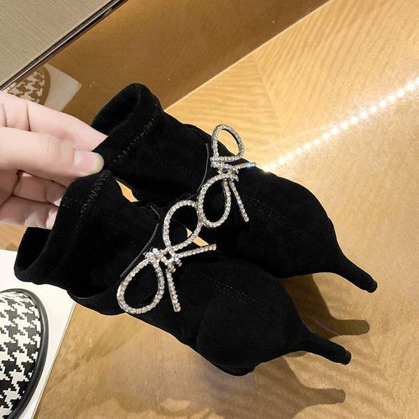 boots rimocy crystal bowtie pointed toe shoes for women high heels shining rhinestone autumn winter ankle woman warm botas, Black
boots rimocy crystal bowtie pointed toe shoes for women high heels shining rhinestone autumn winter ankle woman warm botas, Black