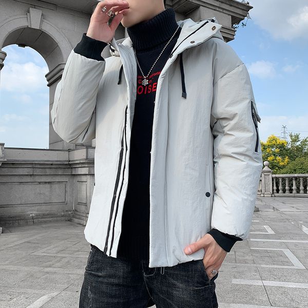 2019 winter new korean down youth hooded men's slim fitting cotton padded jacket, Black;brown
2019 winter new korean down youth hooded men's slim fitting cotton padded jacket, Black;brown