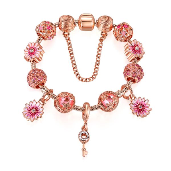 fashion chrysanthemum flower pendant women's hand jewelry rose gold bracelet for gift giving, Black
fashion chrysanthemum flower pendant women's hand jewelry rose gold bracelet for gift giving, Black