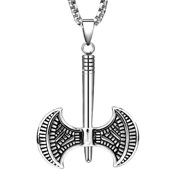 pendant necklaces vintage heavy viking axe charm jewelry stainless steel necklace courage for men gift, Silver
pendant necklaces vintage heavy viking axe charm jewelry stainless steel necklace courage for men gift, Silver