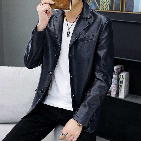 cjrvz jacket leather coat casual coat men's new korean fashion slim fit autumn cool leather casual man's clothes men's lzv88, Blue
cjrvz jacket leather coat casual coat men's new korean fashion slim fit autumn cool leather casual man's clothes men's lzv88, Blue