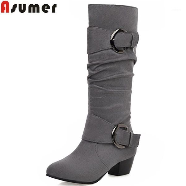 asumer big size 34-43 fashion autumn winter boots round toe slip on flock square mes heels shoes women mid calf boots 2020 new1, Black
asumer big size 34-43 fashion autumn winter boots round toe slip on flock square mes heels shoes women mid calf boots 2020 new1, Black