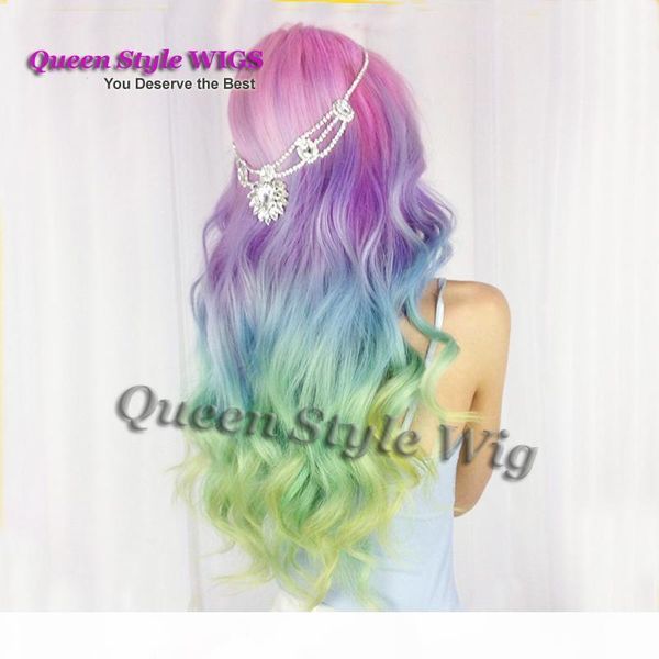 synthetic peruca long wavy purple pink pestal mint green transparent yellow colorful candy ombre rainbow hair capless wig lace front wig, Black
synthetic peruca long wavy purple pink pestal mint green transparent yellow colorful candy ombre rainbow hair capless wig lace front wig, Black
