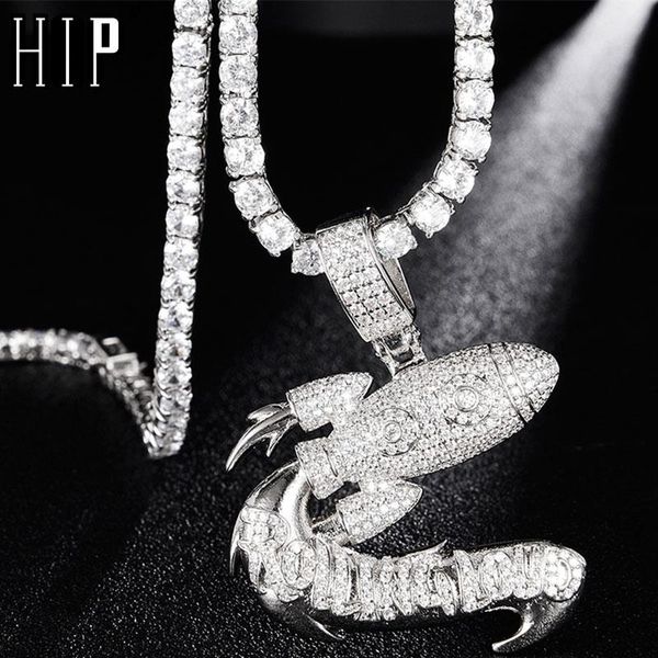 pendant necklaces hip hop bling cz rolling loud rocket iced out cubic zircon & pendants for men jewelry charm tennis chain, Silver
pendant necklaces hip hop bling cz rolling loud rocket iced out cubic zircon & pendants for men jewelry charm tennis chain, Silver
