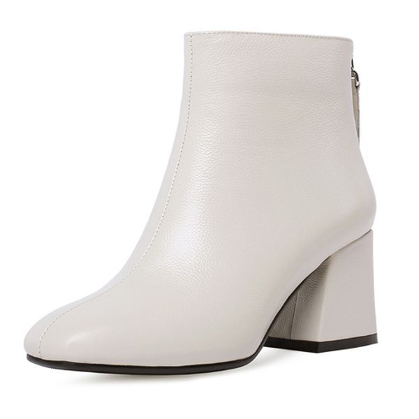 genuine leather ankle boots women hoof heel autumn lady high heels shoes a263 fashion woman square toe zipper black beige boots 1026
genuine leather ankle boots women hoof heel autumn lady high heels shoes a263 fashion woman square toe zipper black beige boots 1026