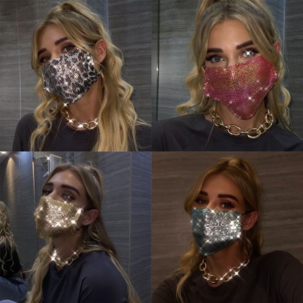 sequin visor рождественские мода моющаяся популярная защита дыхание взрослых в наличии женщина человек лицо маска лица 5 5yx k2