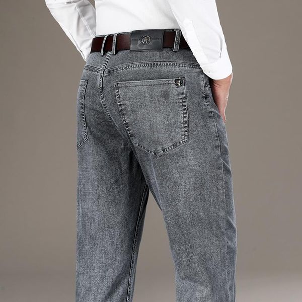 men's fashion all-match business casual jeans stretch loose straight trousers trendy clothing mid-rise slim pants, Blue
men's fashion all-match business casual jeans stretch loose straight trousers trendy clothing mid-rise slim pants, Blue