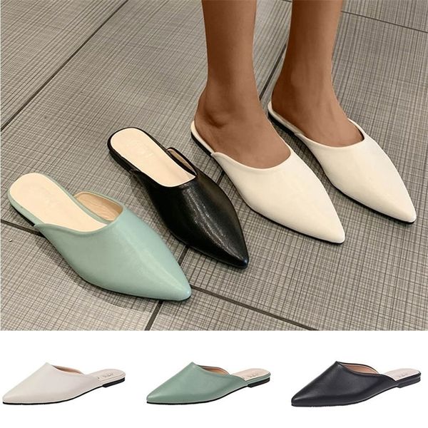 women slippers low heel fashion mules shoes pointed toe slides candy color sandal ladies slides flip flop zapatos mujer 624 y201026, Black 
women slippers low heel fashion mules shoes pointed toe slides candy color sandal ladies slides flip flop zapatos mujer 624 y201026, Black