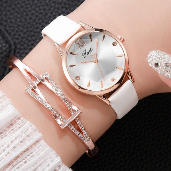 luxury fashion women bracelet leather quartz watches for women ladies dress sports black strap wrist watch with bangle clock gift fashion de, Slivery;brown
luxury fashion women bracelet leather quartz watches for women ladies dress sports black strap wrist watch with bangle clock gift fashion de, Slivery;brown
