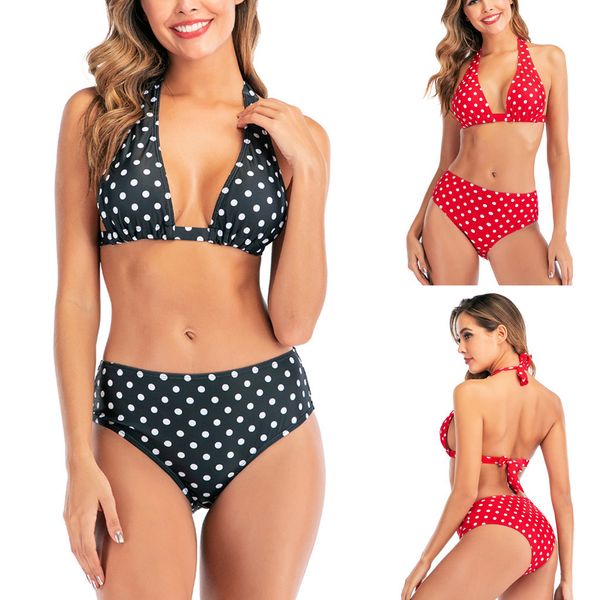 women dot printed high waist bandage bikini set push-up swimwear bathing suit 2020 beachwear swimsuit beachwear mujer #40, Black
women dot printed high waist bandage bikini set push-up swimwear bathing suit 2020 beachwear swimsuit beachwear mujer #40, Black