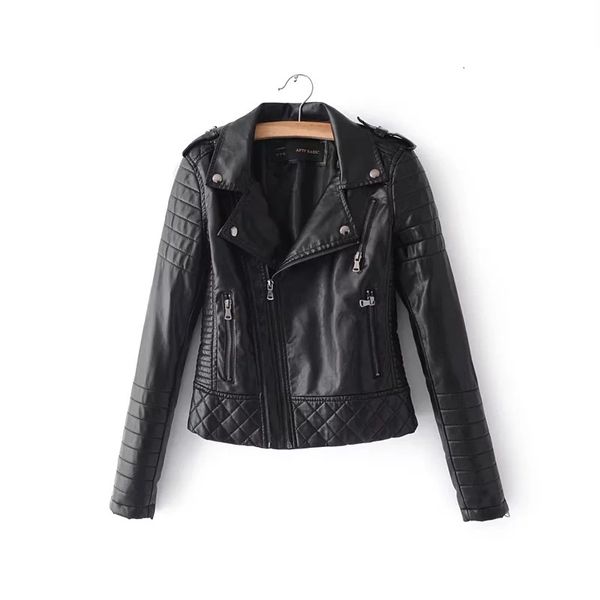 women's jacket motorcycle long soft zipper sleeve from fake white leather ladies outerwear jackets msar, Black
women's jacket motorcycle long soft zipper sleeve from fake white leather ladies outerwear jackets msar, Black