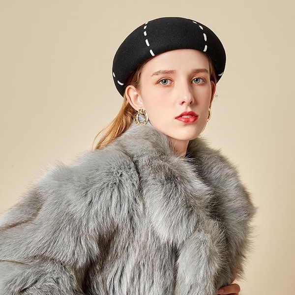 berets korean version of the woolen cloth ladies british wild beret trend solid color stripes boinas para mujer sombreros de, Blue;gray
berets korean version of the woolen cloth ladies british wild beret trend solid color stripes boinas para mujer sombreros de, Blue;gray