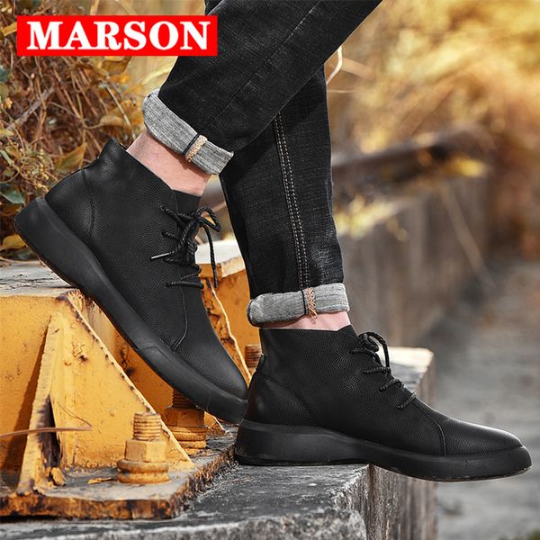 marson пары вскользь flats сапоги короткие обуви лодыжки короткие загрузки удобный водонепроницаемый открытый туризм кожа обувь плюс размер, Black
marson пары вскользь flats сапоги короткие обуви лодыжки короткие загрузки удобный водонепроницаемый открытый туризм кожа обувь плюс размер, Black