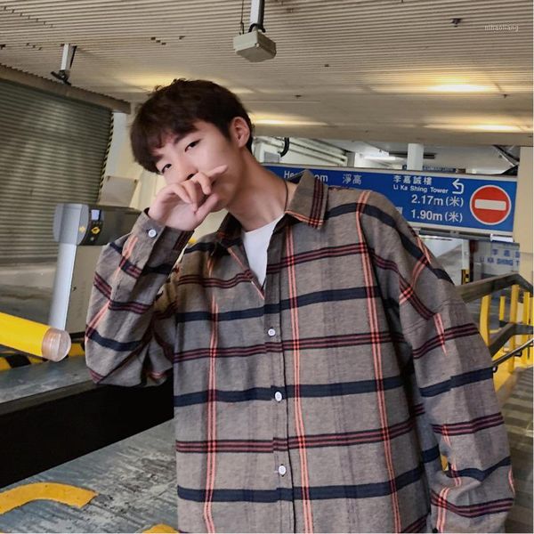 men's casual shirts 2021 spring korean version of the campus style fashion trend men's long-sleeved loose printed plaid contrast s, White;black
men's casual shirts 2021 spring korean version of the campus style fashion trend men's long-sleeved loose printed plaid contrast s, White;black