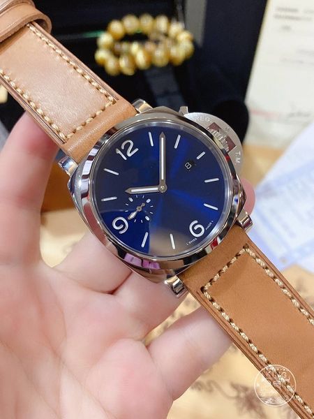 44mm mechanical wristwatch luxury sport auomatic movement blue men stainless steel rvkxq, Slivery;brown
44mm mechanical wristwatch luxury sport auomatic movement blue men stainless steel rvkxq, Slivery;brown