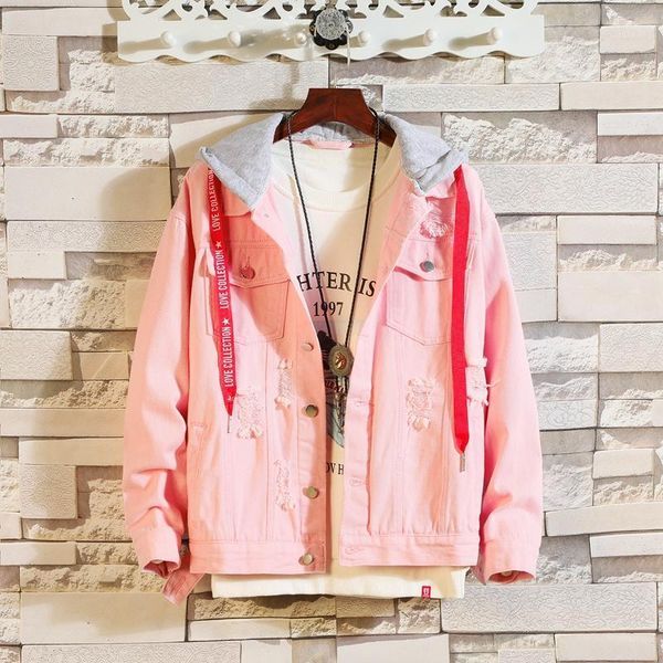 men hooded denim coats holes casual denim jackets and coats loose jean jackets men spring cotton pink jean size 3xl1, Black;brown
men hooded denim coats holes casual denim jackets and coats loose jean jackets men spring cotton pink jean size 3xl1, Black;brown