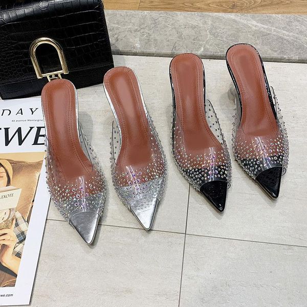 sandals women fashion high heels slippers transparent pointed toe ladies shoes peep women's casual shoe female 2021, Black
sandals women fashion high heels slippers transparent pointed toe ladies shoes peep women's casual shoe female 2021, Black