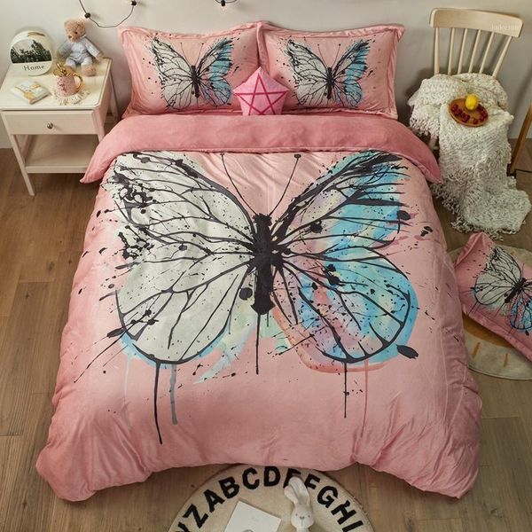 2020 digital printing bedding set fleece fabric duvet cover sheet pillowcase king butterfly pattern bed linen1
2020 digital printing bedding set fleece fabric duvet cover sheet pillowcase king butterfly pattern bed linen1