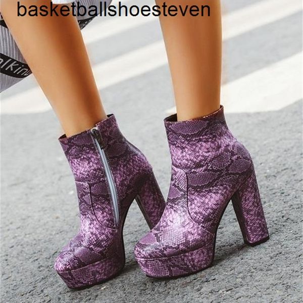 size plus 32 33 to 42 43 44 45 46 purple snake grain thick high heels woman ankle booties designer shoes yellow beige blue come with box, Black
size plus 32 33 to 42 43 44 45 46 purple snake grain thick high heels woman ankle booties designer shoes yellow beige blue come with box, Black