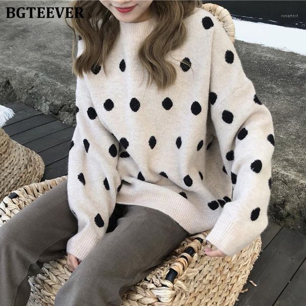 bgteever chic polka dots print o-neck women knitted sweaters 2019 winter oversize full sleeve casual female pullover jumpers1, White;black
bgteever chic polka dots print o-neck women knitted sweaters 2019 winter oversize full sleeve casual female pullover jumpers1, White;black