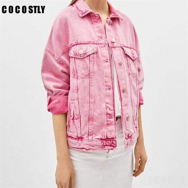 2019 new jeans women casual bf style pockets long sleeve loose denim jacket fashion pink single breasted female c1106, Black;brown
2019 new jeans women casual bf style pockets long sleeve loose denim jacket fashion pink single breasted female c1106, Black;brown
