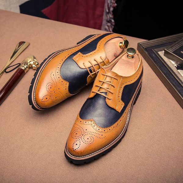 cimim brand business formal fashion men dress shoes bullock comfortable casual shoes italy office men leather luxury, Black 
cimim brand business formal fashion men dress shoes bullock comfortable casual shoes italy office men leather luxury, Black