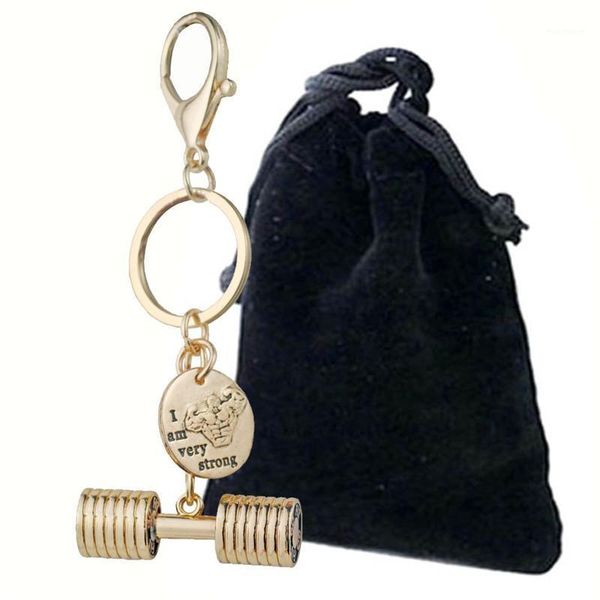 keychains dumbbell strength keychain men gold color stainless steel i am very strong charm car bag key ring inspirational jewelry1, Silver
keychains dumbbell strength keychain men gold color stainless steel i am very strong charm car bag key ring inspirational jewelry1, Silver