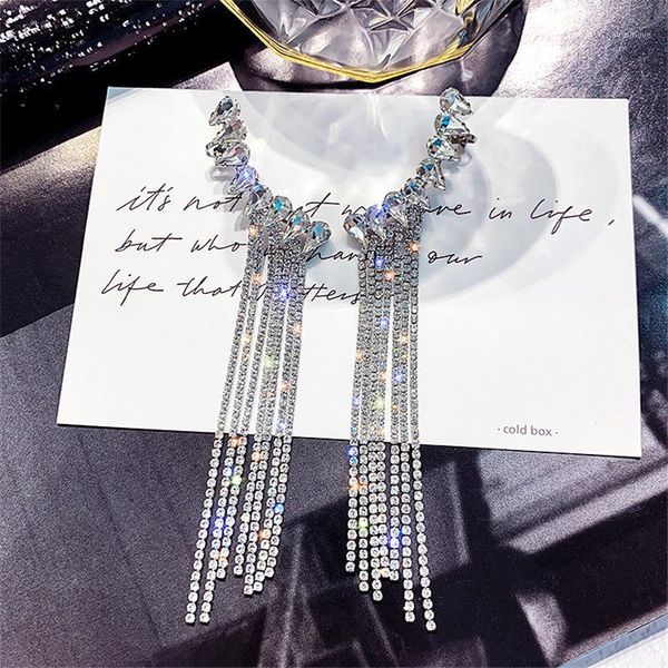 long tassel full rhinestone drop earrings for women shiny water drop crystal dangle earrings jewelry gifts1, Silver
long tassel full rhinestone drop earrings for women shiny water drop crystal dangle earrings jewelry gifts1, Silver