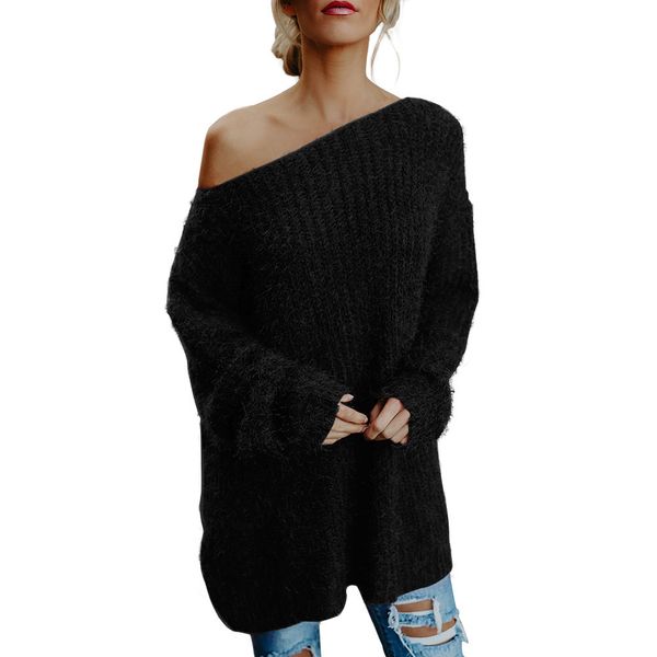 2021 new woemns baggy fluffy fleece long sleeve off shoulder sweaters pullovers coats 9vkd, White;black
2021 new woemns baggy fluffy fleece long sleeve off shoulder sweaters pullovers coats 9vkd, White;black