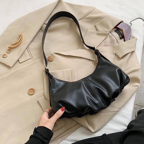 brand designer pu leather women's shoulder bag fashion handbag small hobos crossbody bag