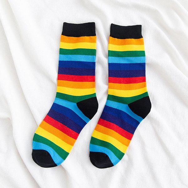 cotton elasticity sweat women's long socks luxury candy color rainbow striped sporty meias casual retro harajuku socks wmtorj xhlove, Black
cotton elasticity sweat women's long socks luxury candy color rainbow striped sporty meias casual retro harajuku socks wmtorj xhlove, Black